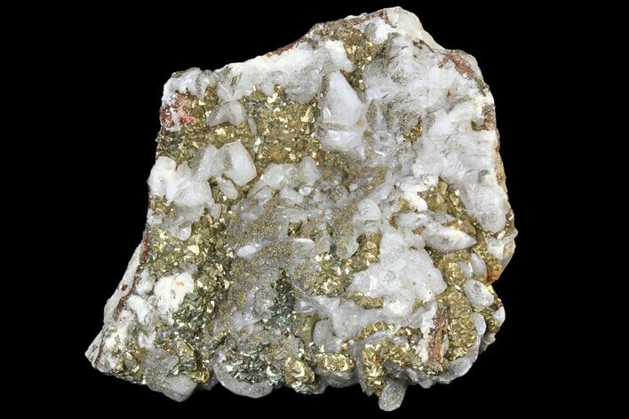 Pyrite On Calcite - El Hammam Mine, Morocco #80716